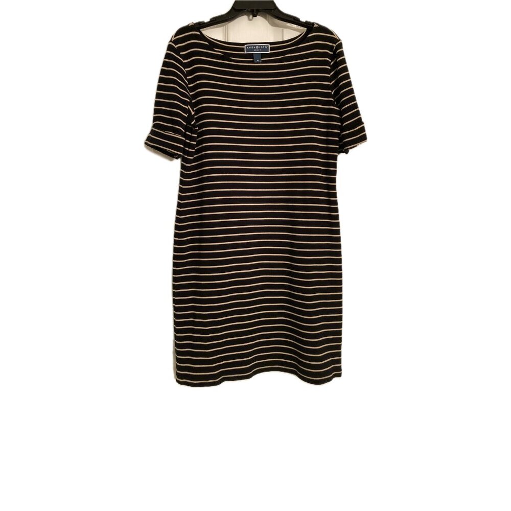Karen Scott Black and Tan Dress